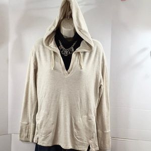Athleta tan hooded pullover sweatshirt Olema